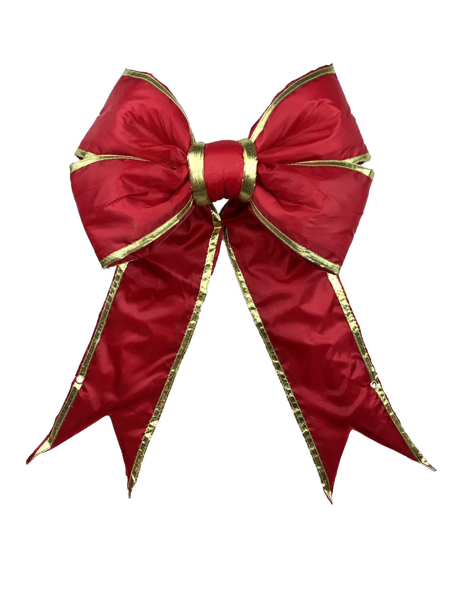 12" Dark Red & Gold Premium Nylon Bow
