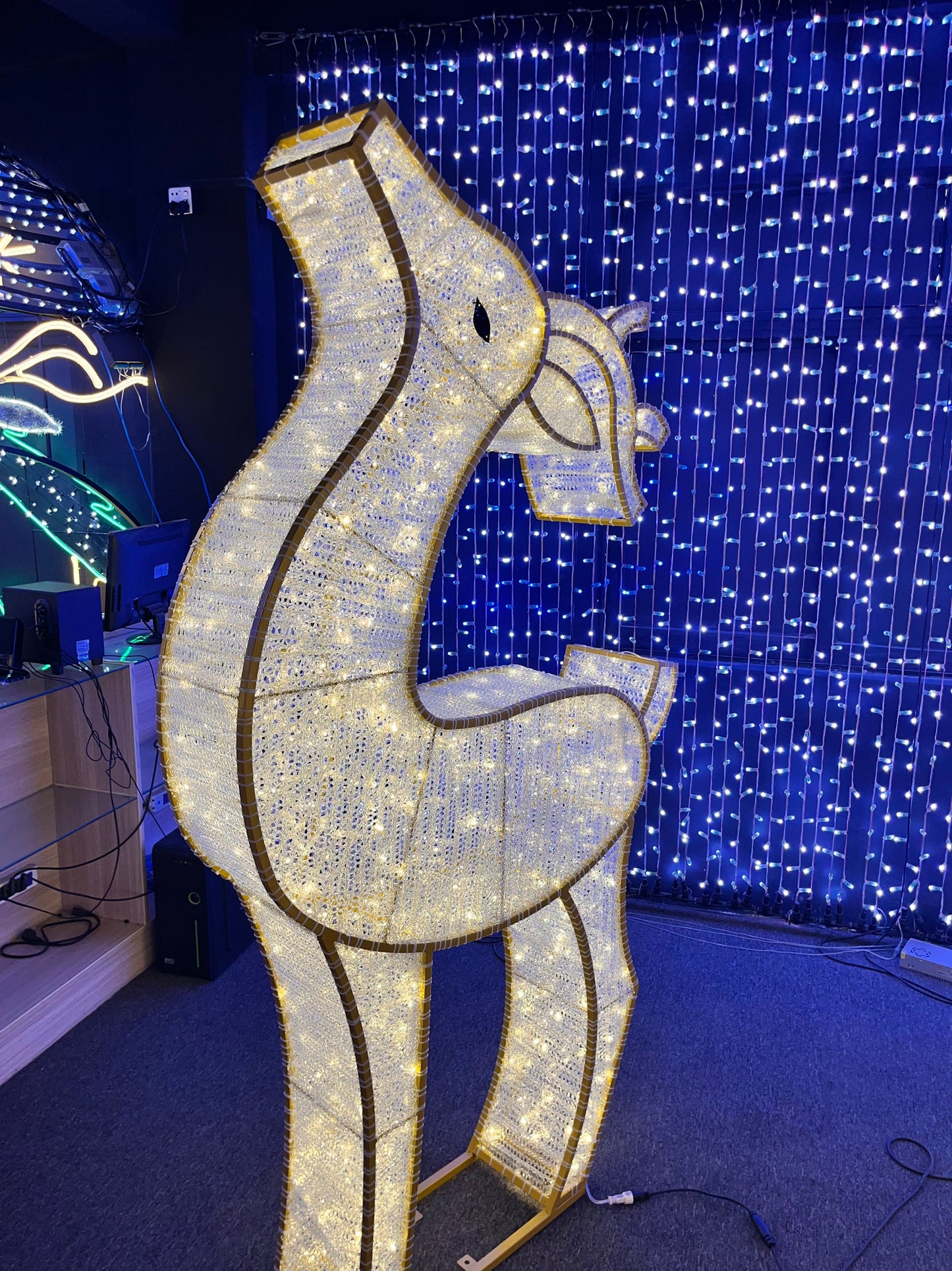 Giant Pre-Lit Reindeer - Warm White
