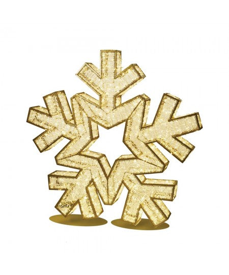 Giant Pre-Lit LED Snowflake - Warm White
