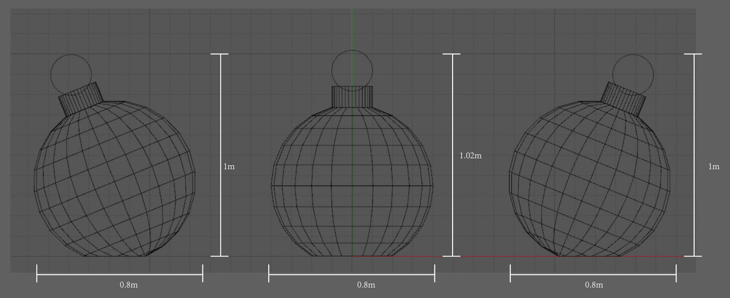 Giant Pre-Lit LED Brilliant Ornaments (3)