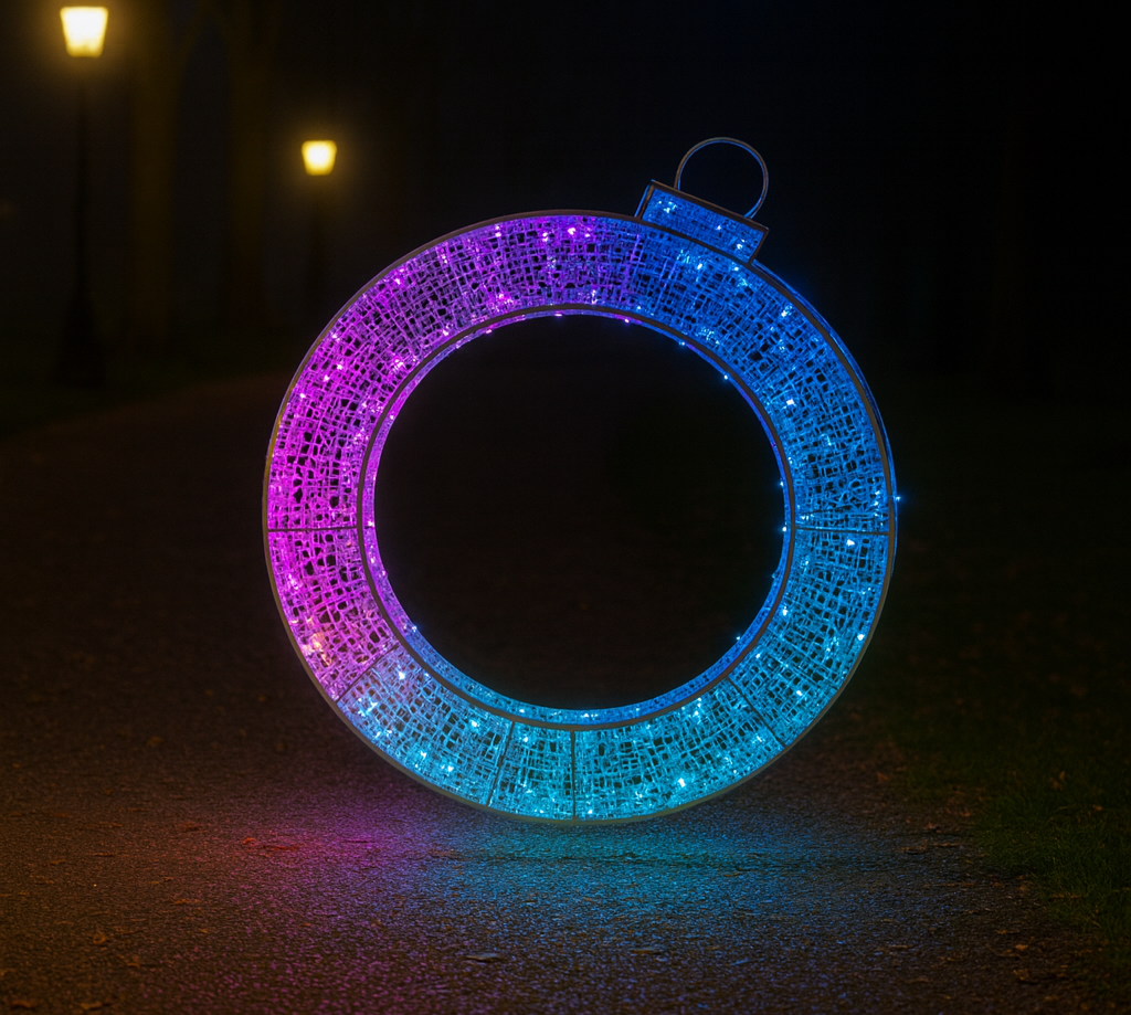 4ft Giant Pre-Lit LED Ornament - RGB