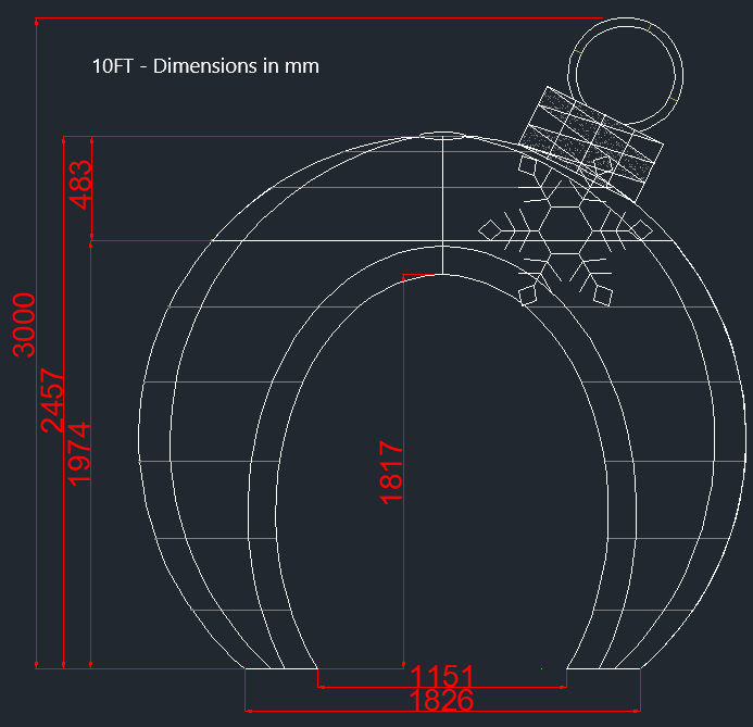 Giant Pre-Lit LED Walk-Through Ornament