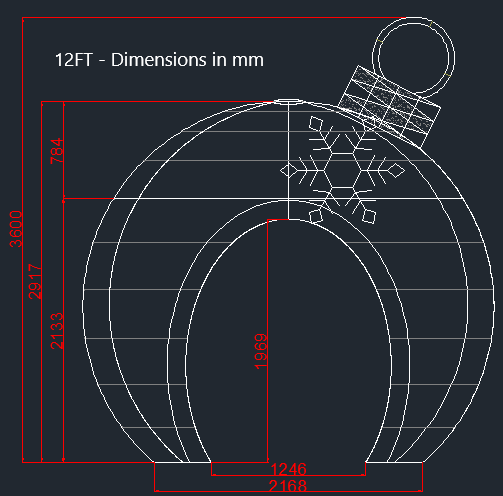 Giant Pre-Lit LED Walk-Through Ornament