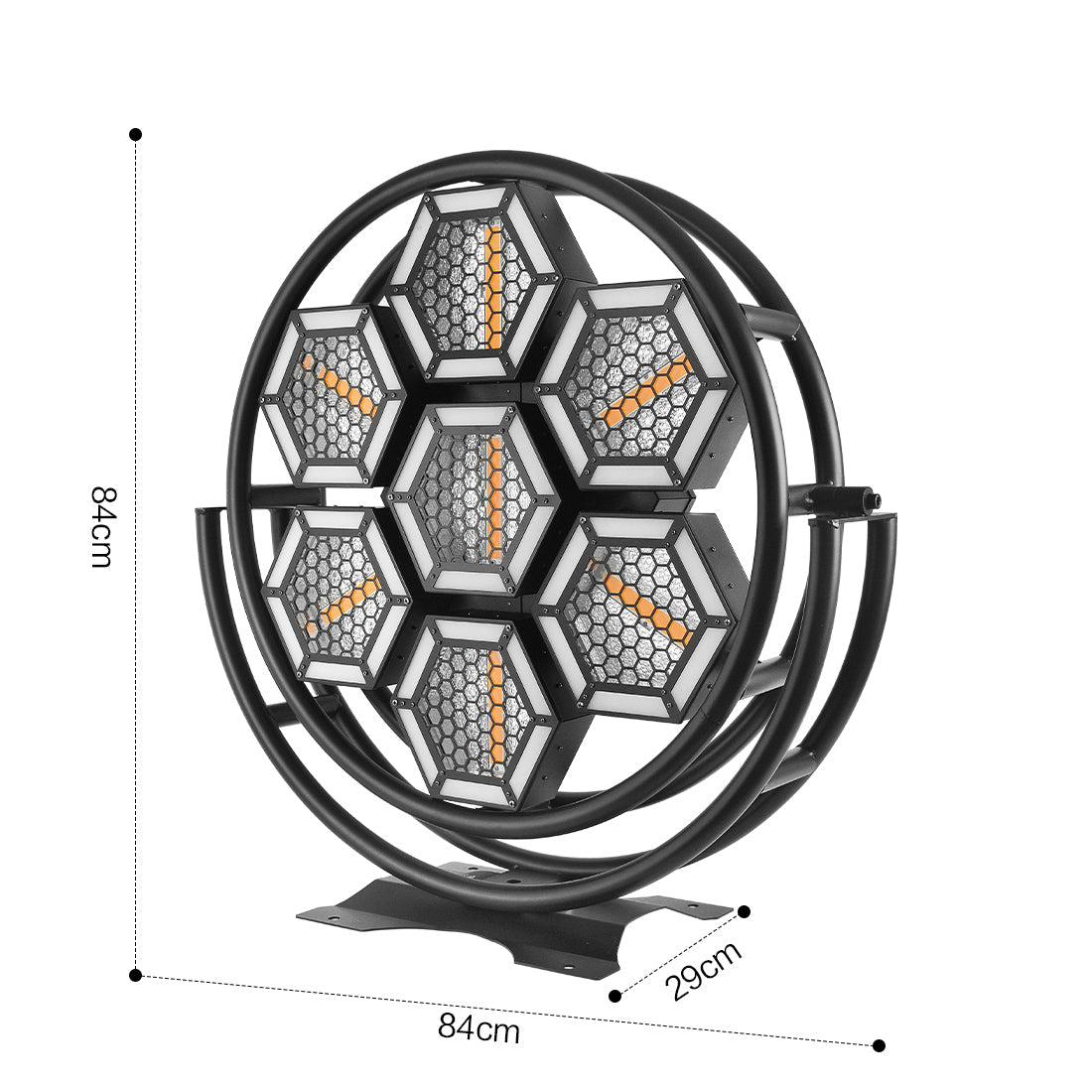 KR8 Double rings 700W RGB 3in1 retro stage light with auxiliary light
