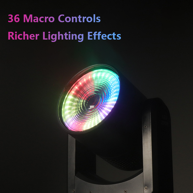 150W LED Zoom Fresnel Moving Head light with Auxiliary light