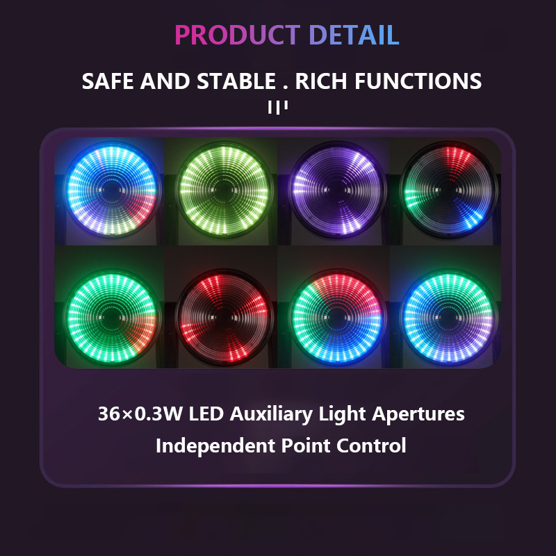 150W LED Zoom Fresnel Moving Head light with Auxiliary light