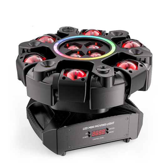 150W 6-Arm 10 Eyes Moving Head Effect Light