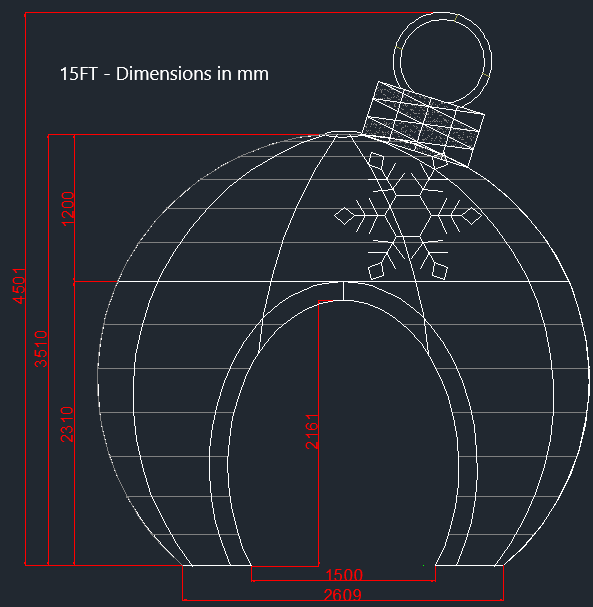 Giant Pre-Lit LED Walk-Through Ornament