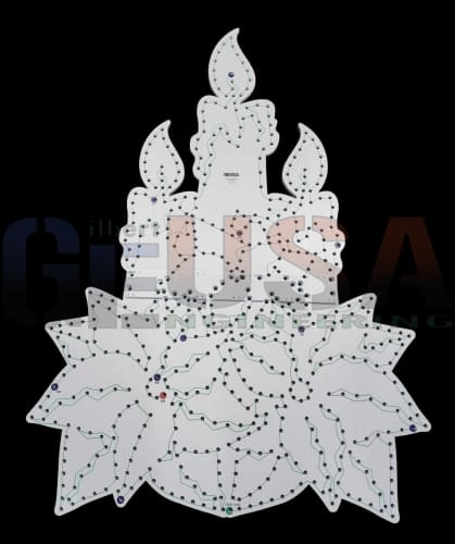 IMPRESSION Poinsettia - Candle Cluster