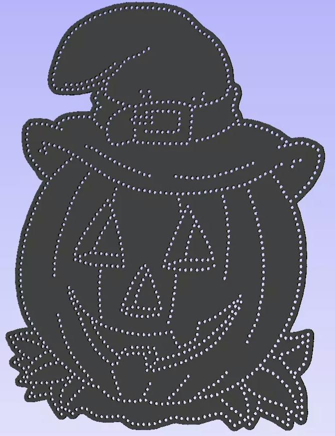 Pumpkin with Witch Hat