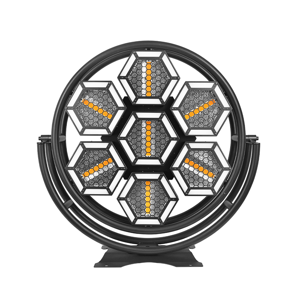 KR8 Double rings 700W RGB 3in1 retro stage light with auxiliary light