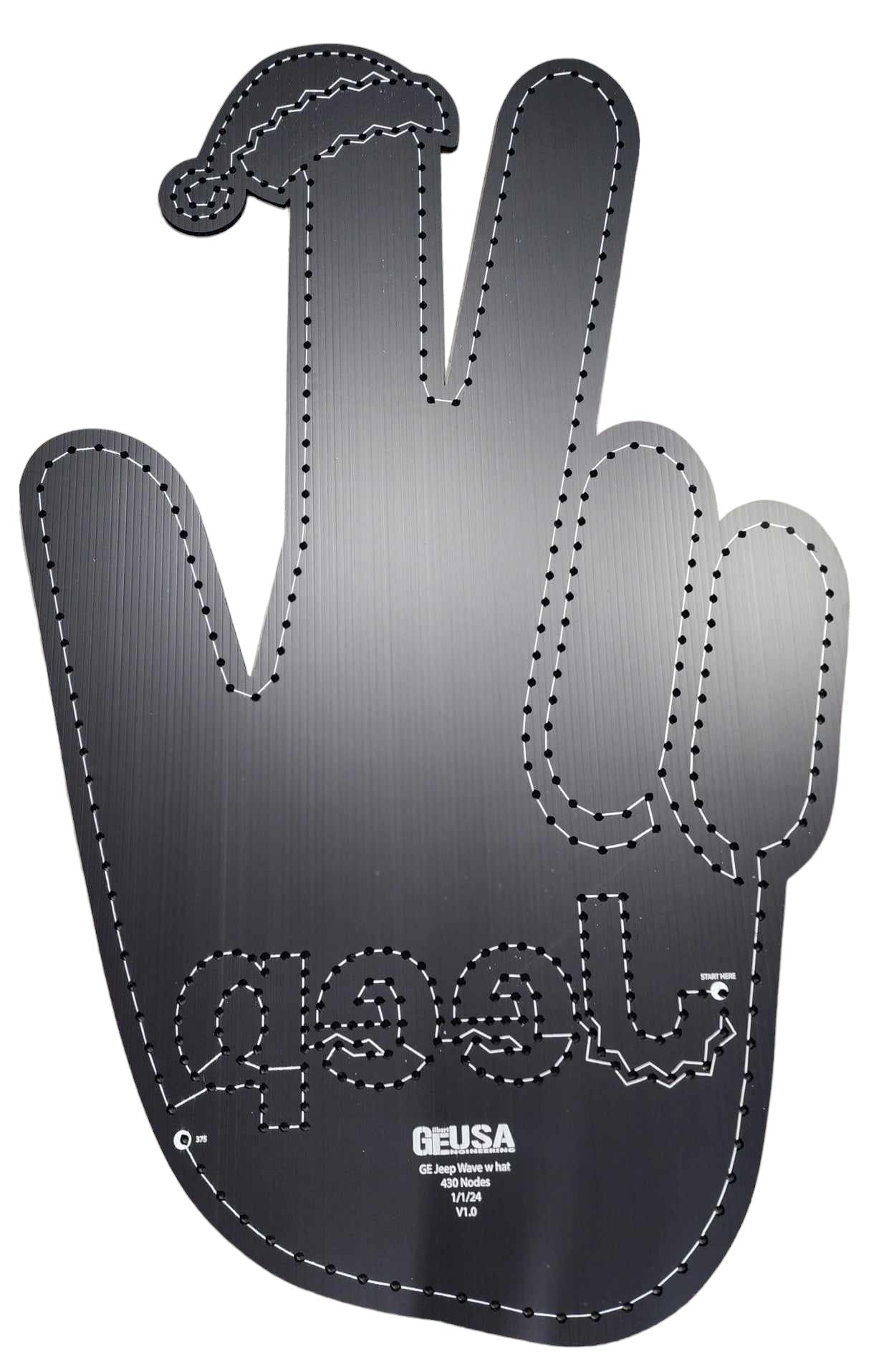 IMPRESSION Jeep Wave with Santa Hat