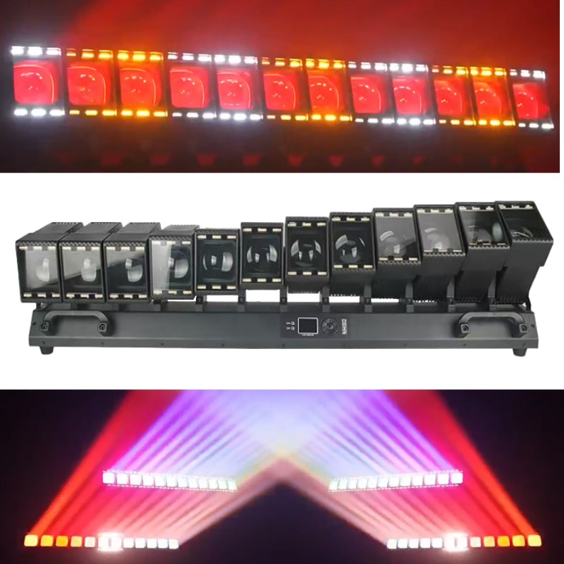 KW5A 12x60w Zoom Pixel Beam Bar With Auxiliary Light