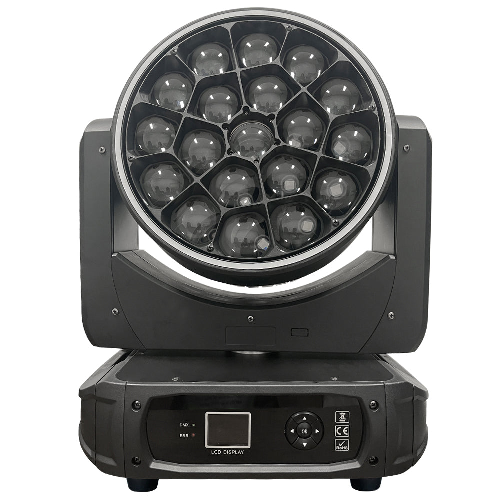 KW1 Bee Eyes 19*40W LED Moving Head Light with led ring