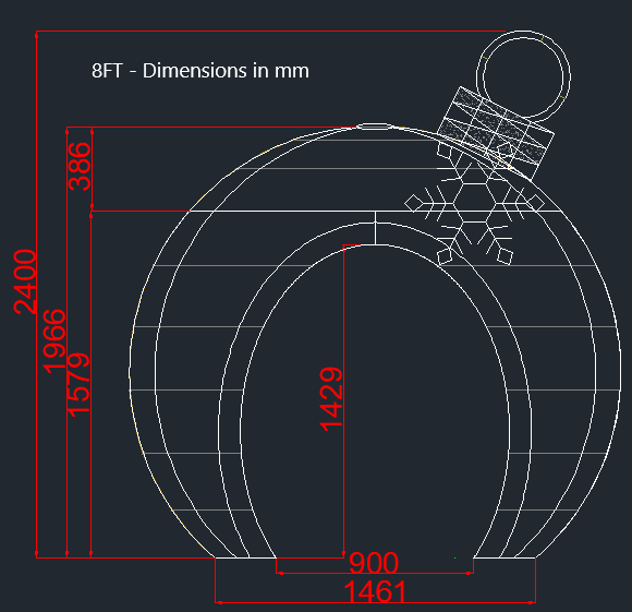 Giant Pre-Lit LED Walk-Through Ornament