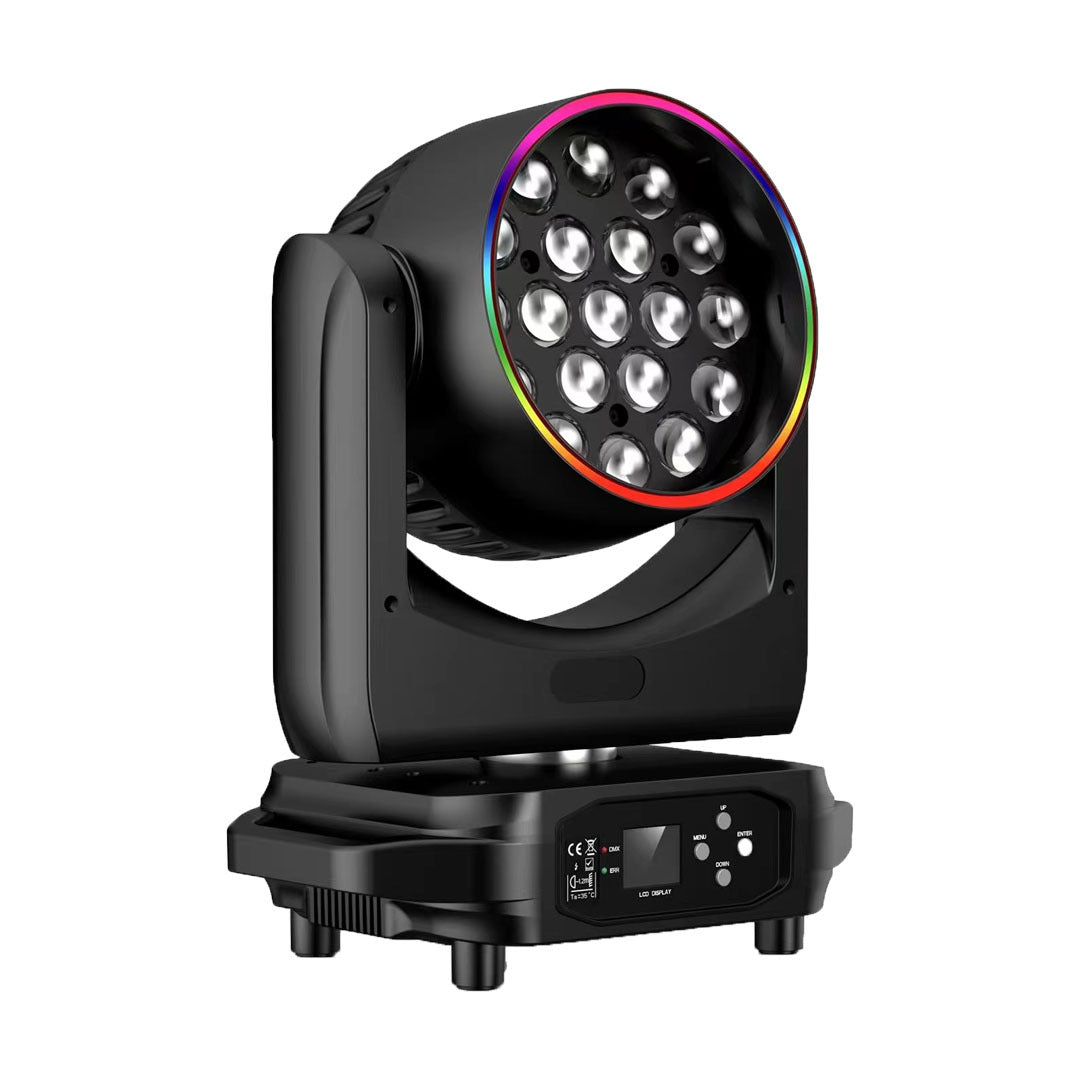 KW10 19x15W RGBW LED Moving Head Wash with LED Strip
