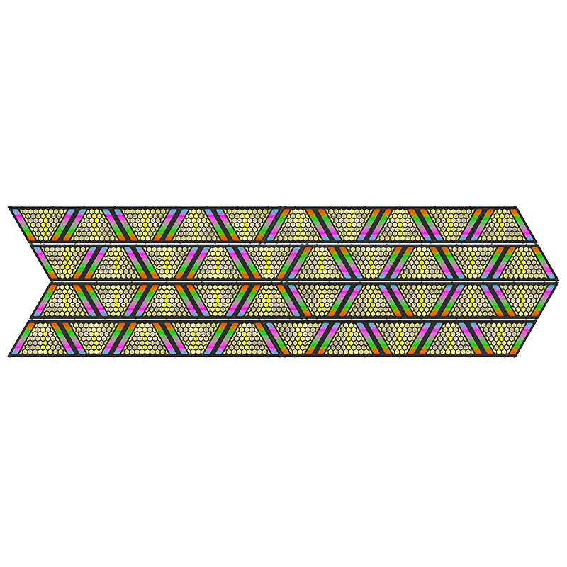 KR4 5×60W LED RGB Strobe Wall Washer Retro stage light