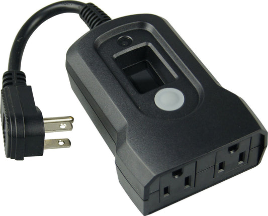 Outdoor Timer with 2-Outlet Photocell Sensor