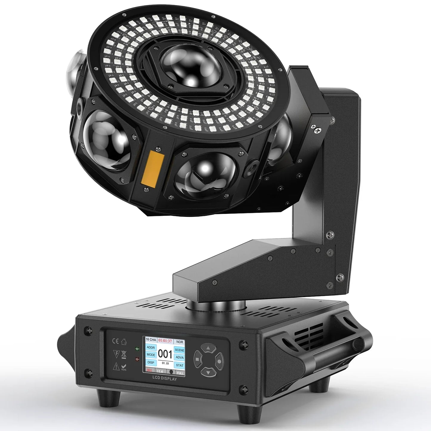 160W LED Moving Head Light RGBW 360°Rotation Led Stage Light