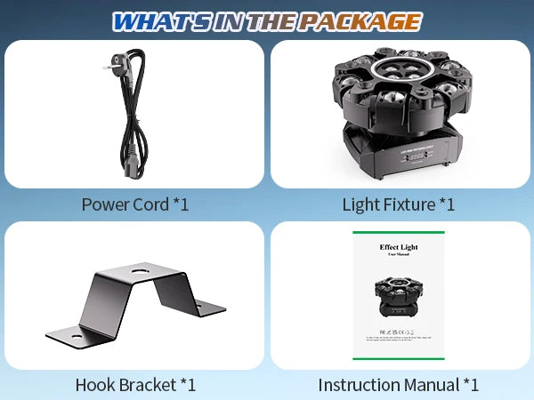 150W 6-Arm 10 Eyes Moving Head Effect Light