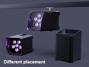 4Pcs 80W Battery Led Par Light With Bag RGBWA+UV Wireless Par Light