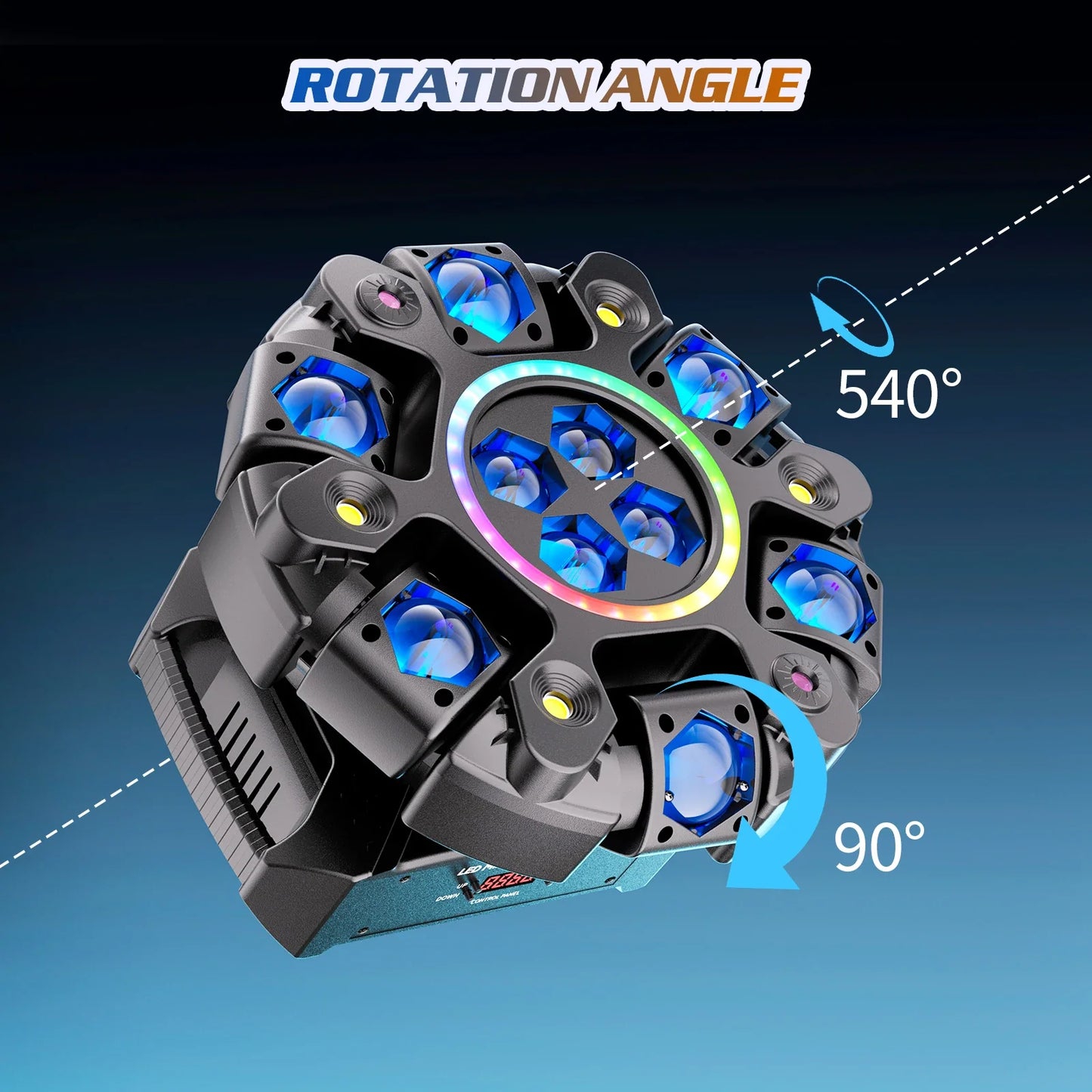 150W 6-Arm 10 Eyes Moving Head Effect Light