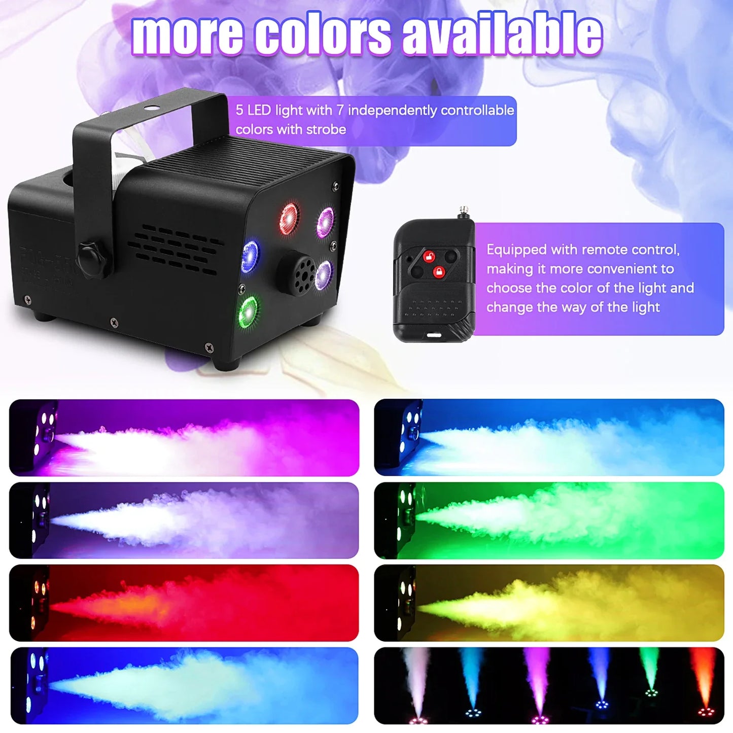 550W mini smoke machine RGB LED Remote Smoke Machine
