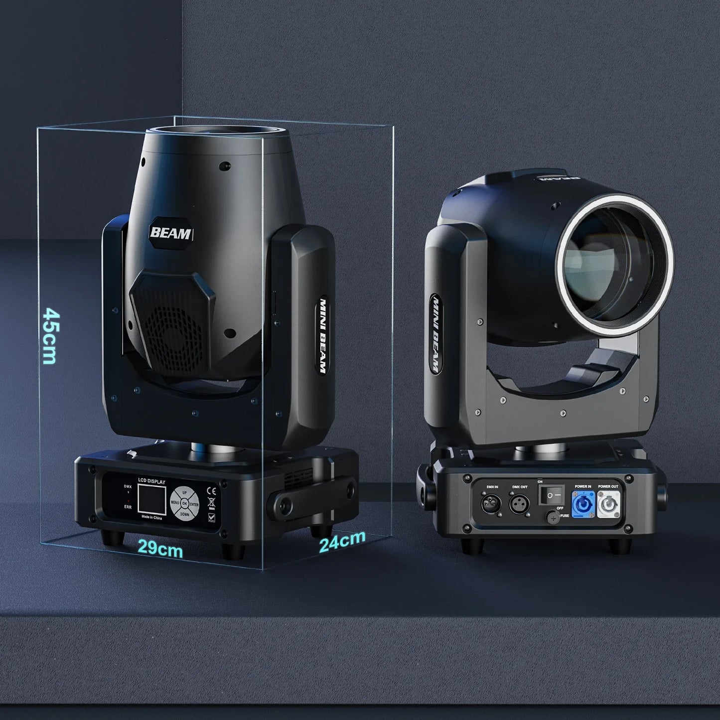 KB6 Mini230 Moving Head Beam with RGB LED Strip