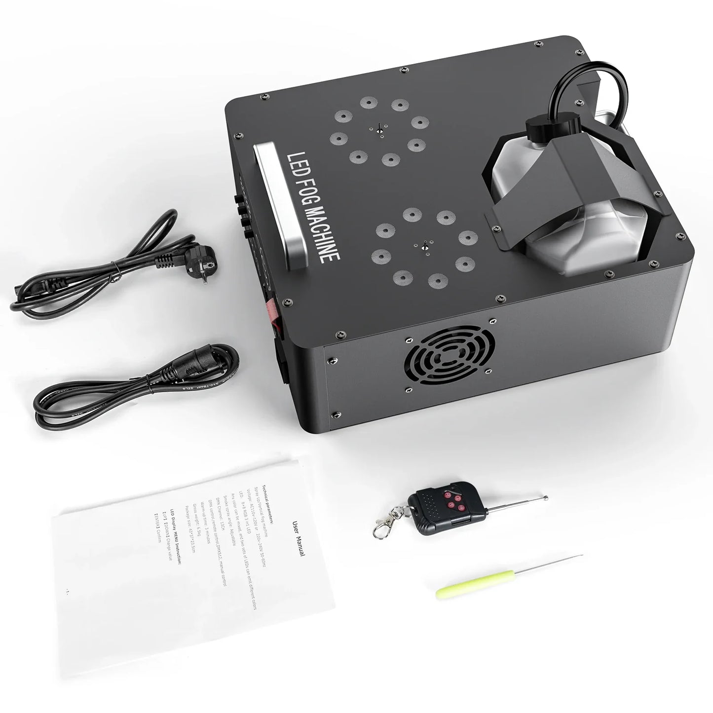 2000W Double-shot fog smoke machine Led Remote smoke machine