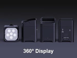 4Pcs 80W Battery Led Par Light With Bag RGBWA+UV Wireless Par Light