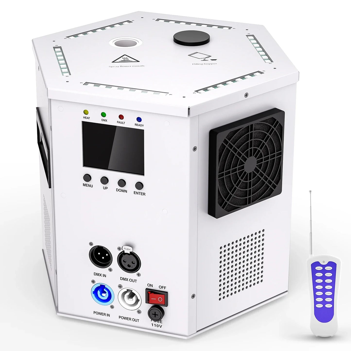 KC01 700W Hexagon Cold Spark Machine With RGB LED