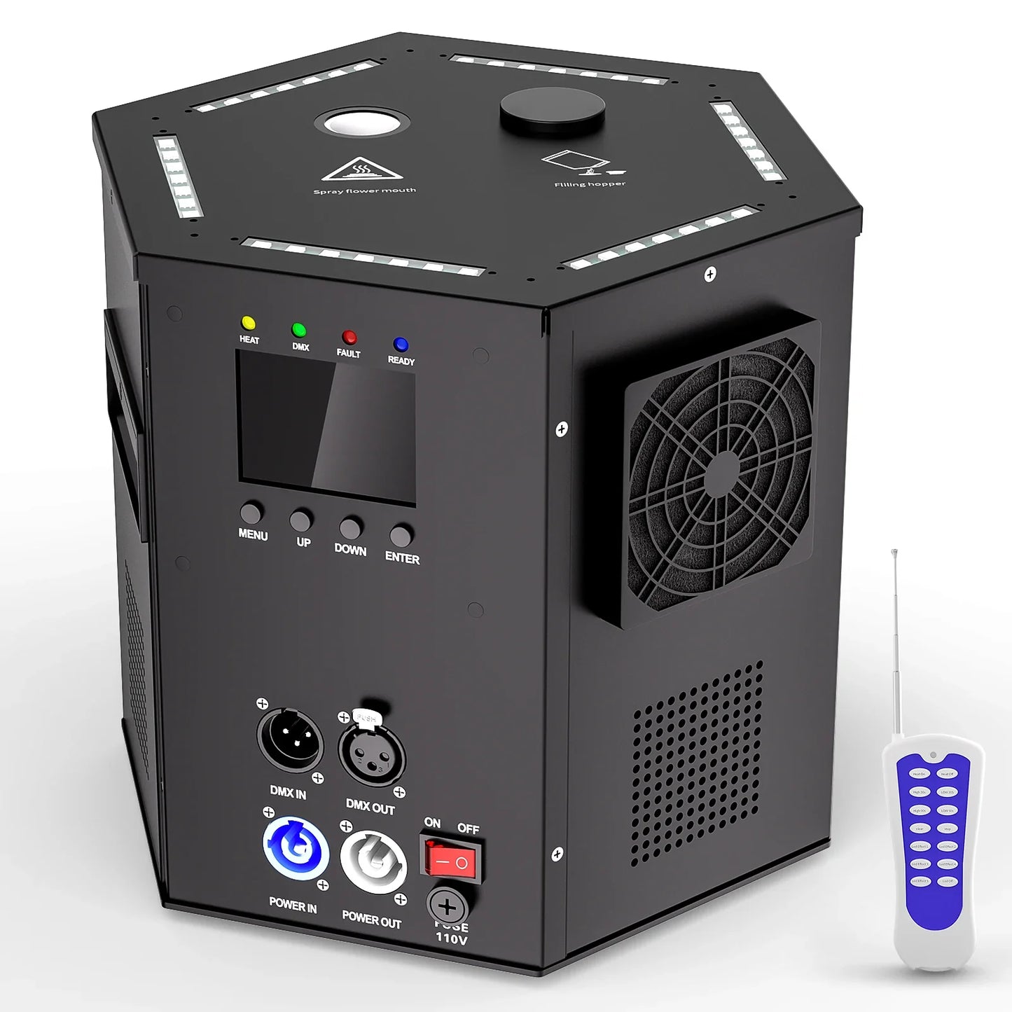 KC01 700W Hexagon Cold Spark Machine With RGB LED