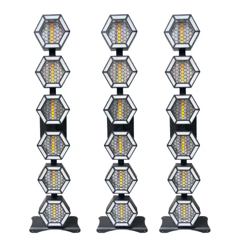 KR3 Vertical 6*60W  retro stage lights RGB 3-in-1 with auxiliary light