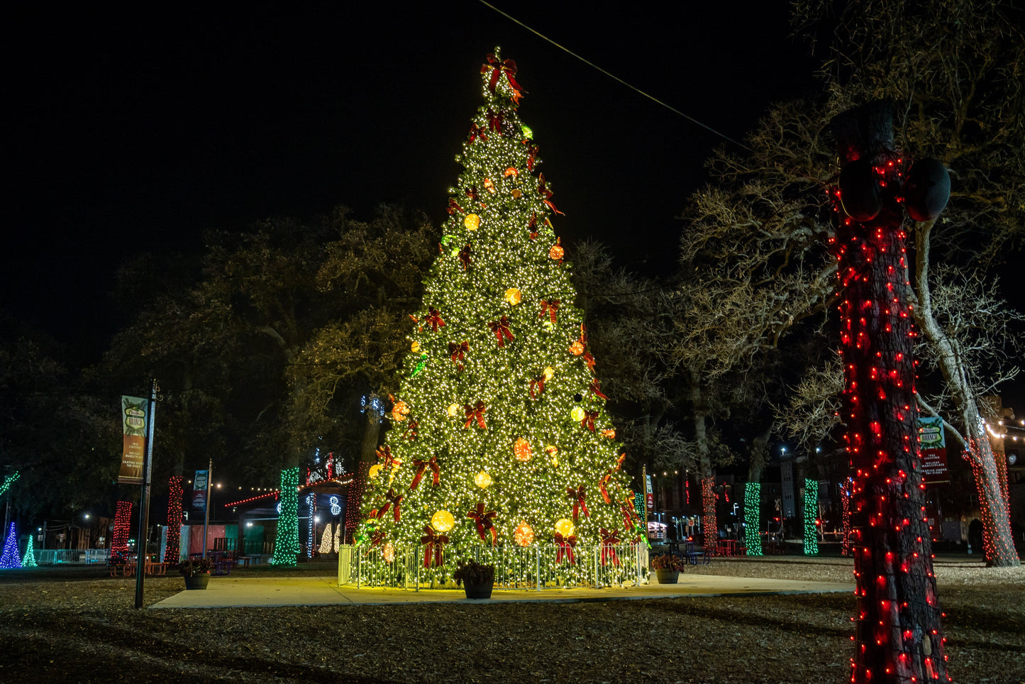 Artificial Christmas Tower Tree with 5MM LED Lights