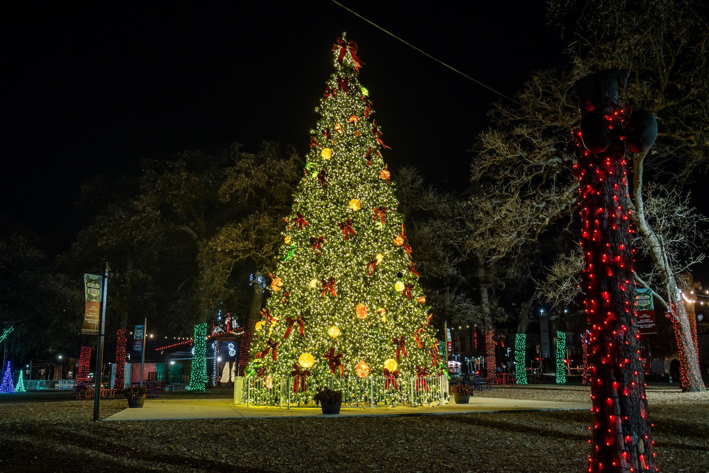 Artificial Christmas Tower Tree with 5MM LED Lights