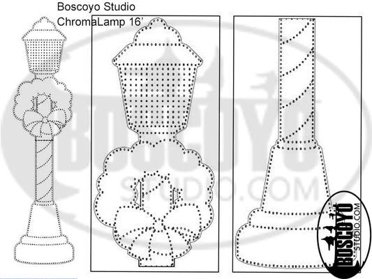 ChromaLamp Post with Wreath 16'
