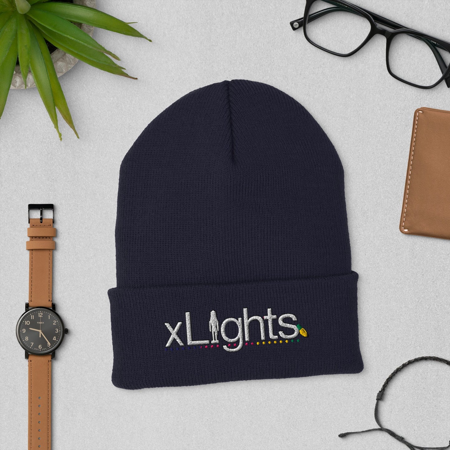 Embroidered xLights Logo - Wide Cuffed Beanie