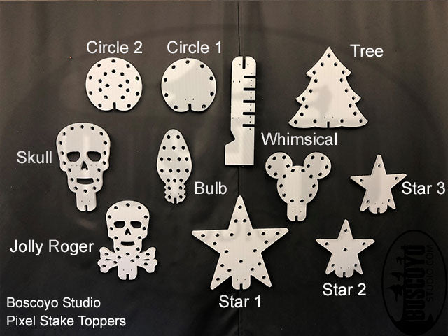 Pixel Stake 12in with Toppers