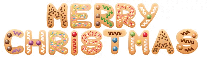 IMPRESSION MERRY CHRISTMAS/MERRY XMAS/FELIZ NAVIDAD in Cookie Letters