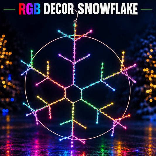 (Collective) RGB Decor Snowflake – Illuminate Your Holidays with 360° Glow 🌟