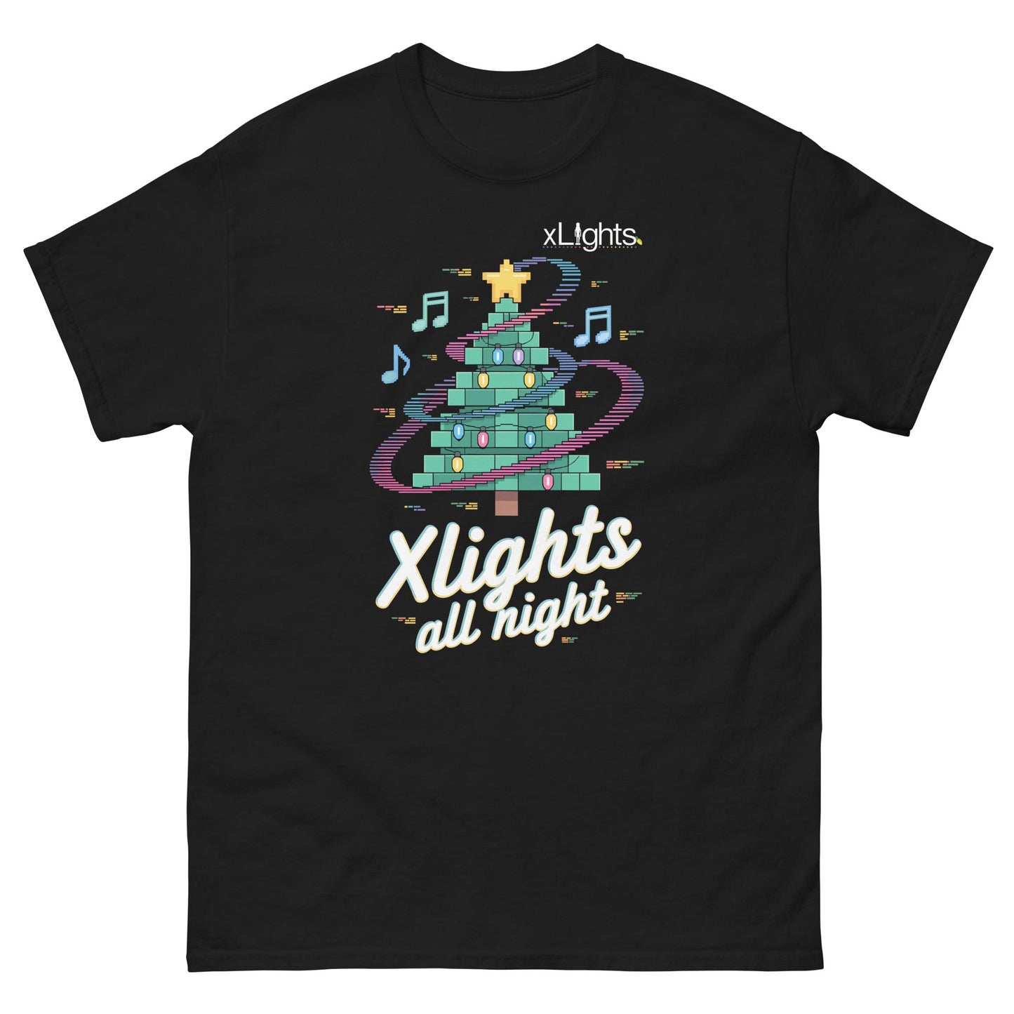 xLights All Night – Tree Track Tee Unisex classic tee