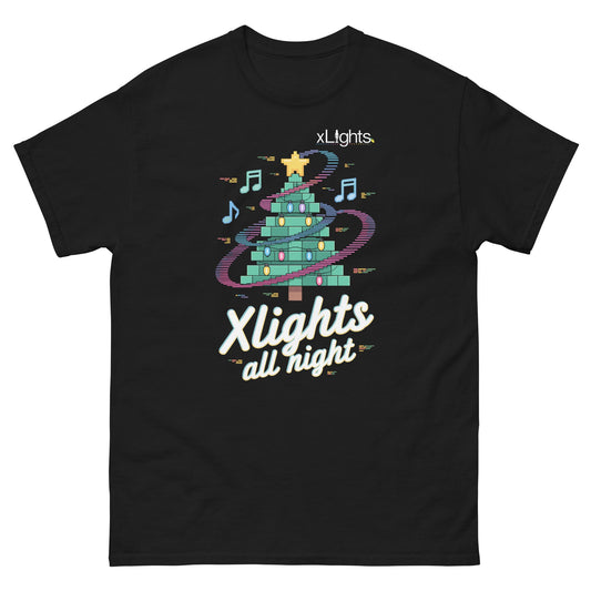 xLights All Night – Tree Track Tee Unisex classic tee