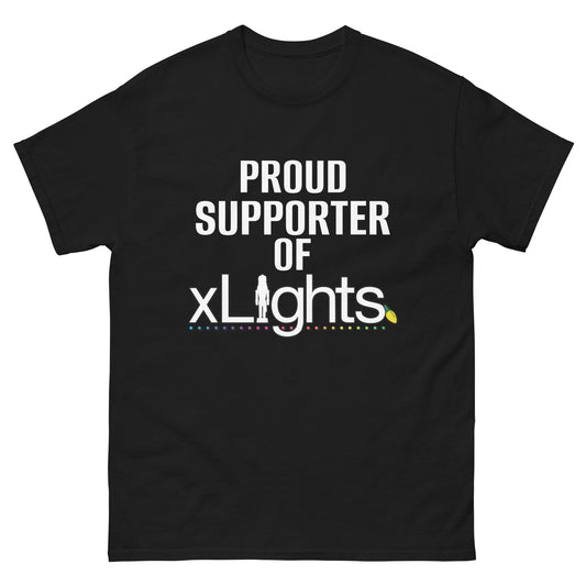 Proud Supporter of xLights Tee – $100 Community Champion Edition