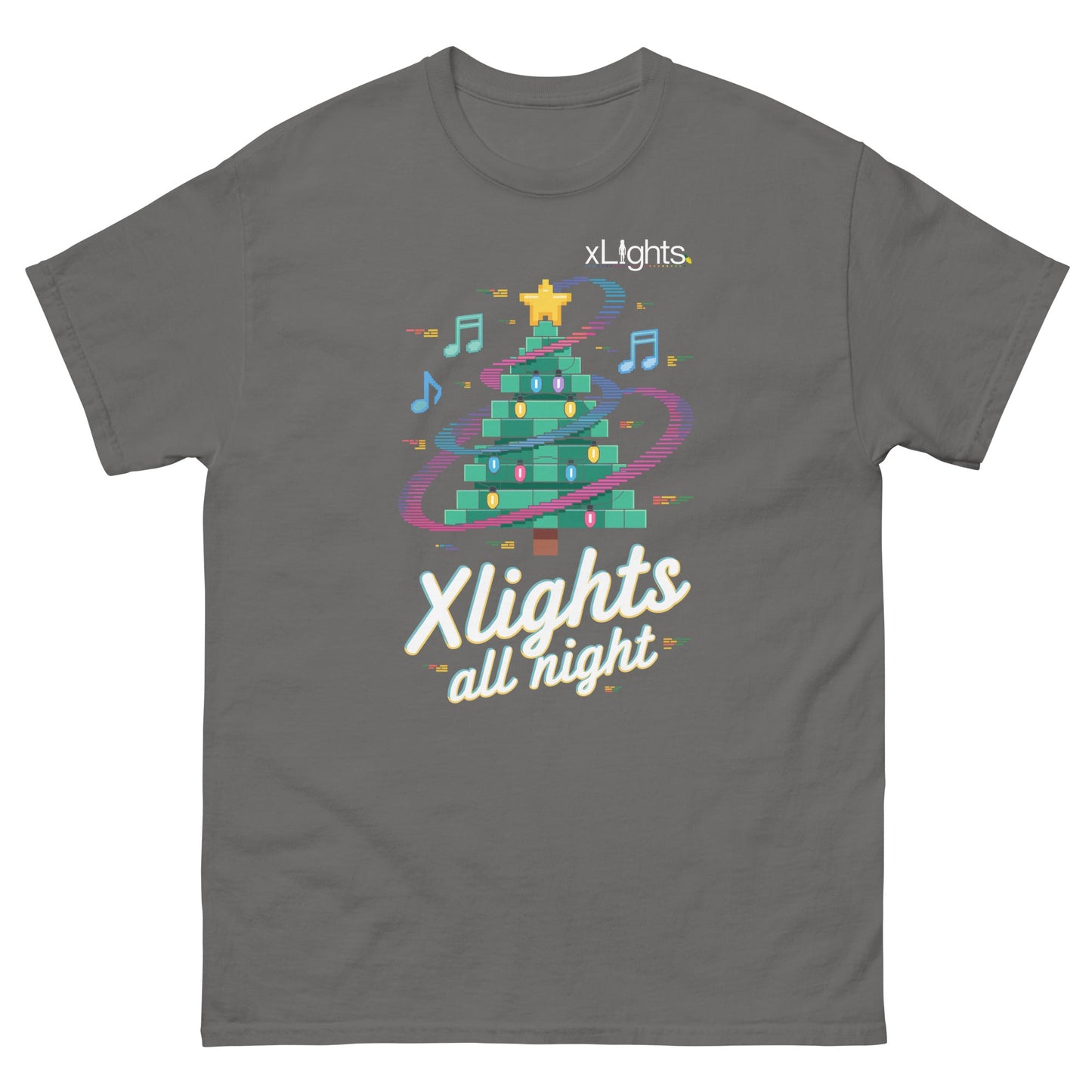 xLights All Night – Tree Track Tee Unisex classic tee