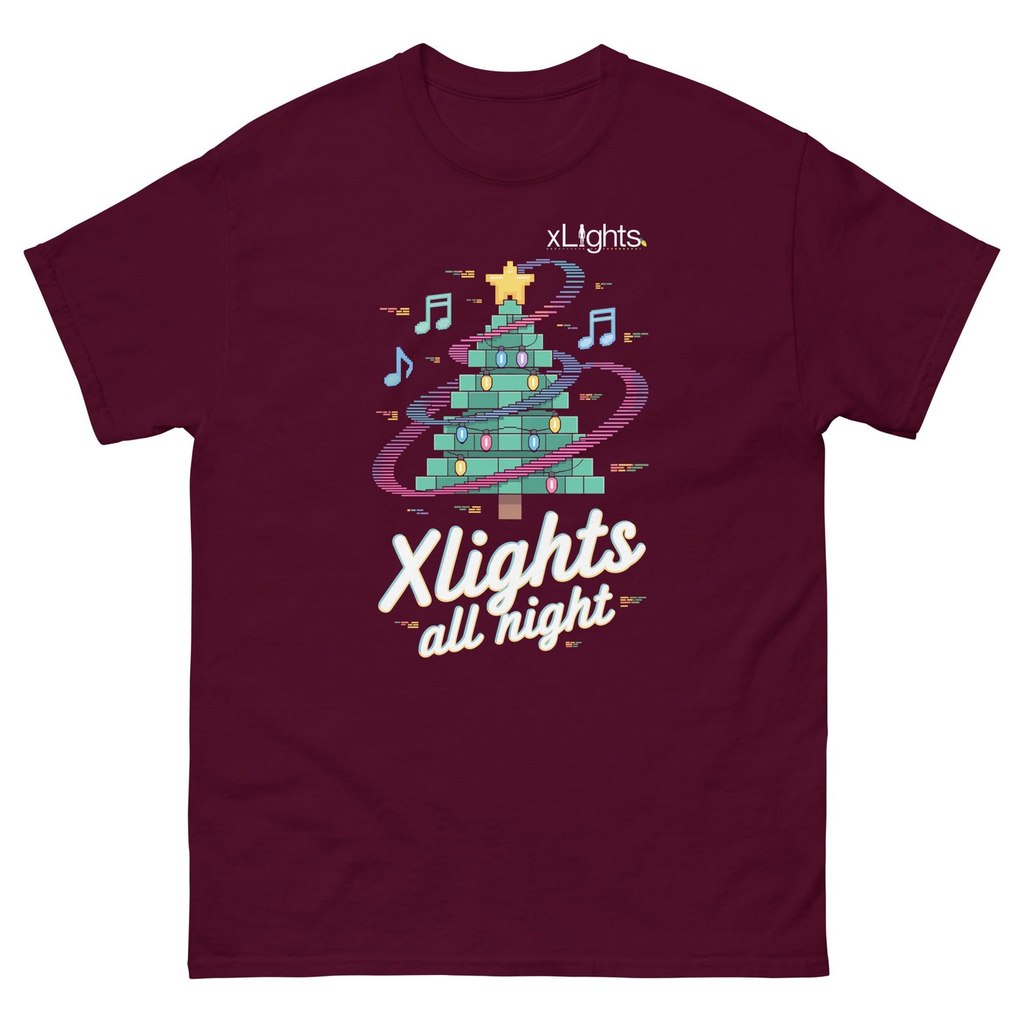 xLights All Night – Tree Track Tee Unisex classic tee