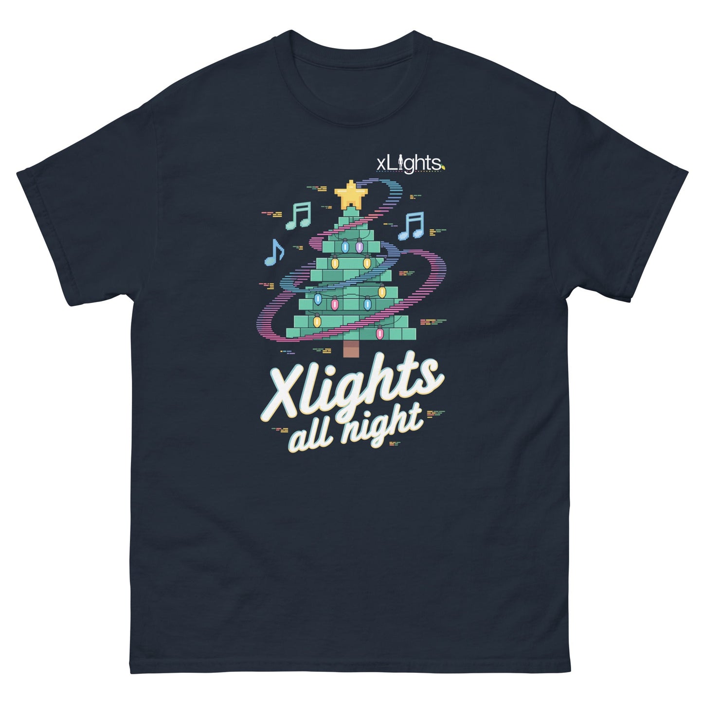 xLights All Night – Tree Track Tee Unisex classic tee
