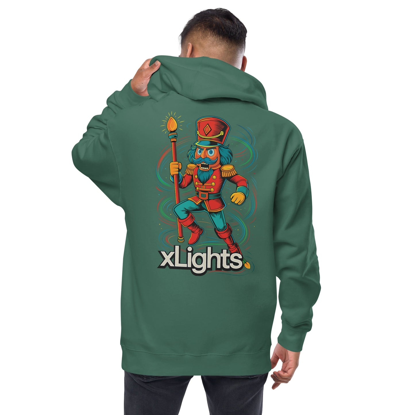 xLights Logo Back - Unisex Fleece Zip Up Hoodie