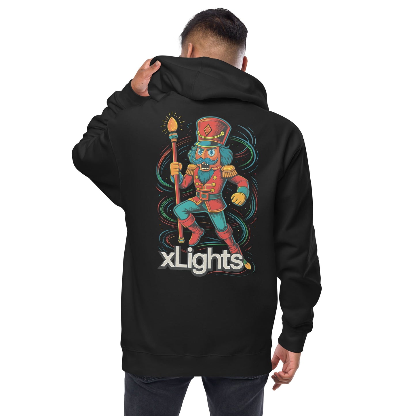 xLights Logo Back - Unisex Fleece Zip Up Hoodie