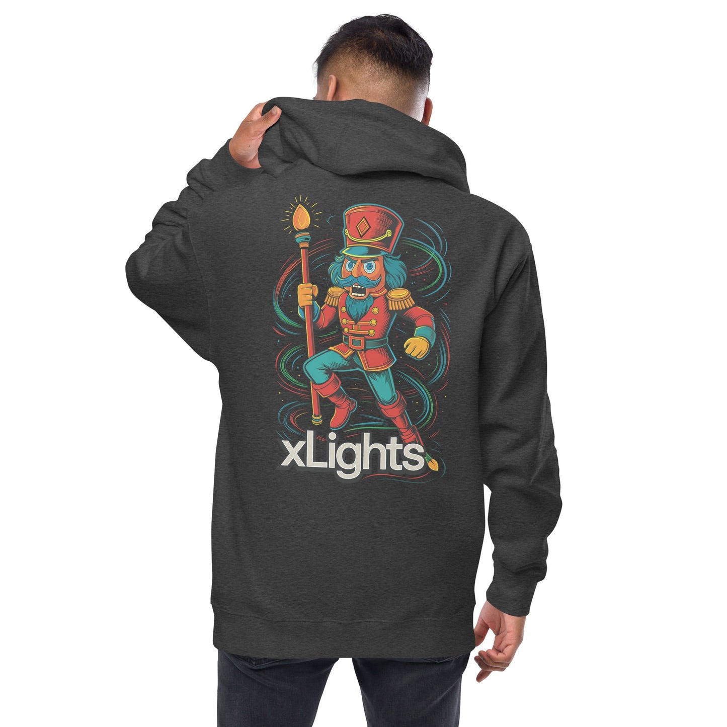 xLights Logo Back - Unisex Fleece Zip Up Hoodie