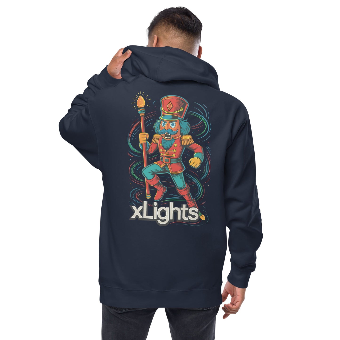 xLights Logo Back - Unisex Fleece Zip Up Hoodie